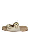 Nelle Leather Women's Flat Sandals Beige AK7571 L20959GK1 PDS