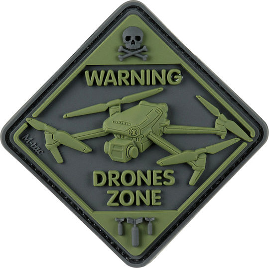M-tac Патч Drone Zone PVC Знак Drone Zone PVC 06-Хаки-Маслинено Зелен