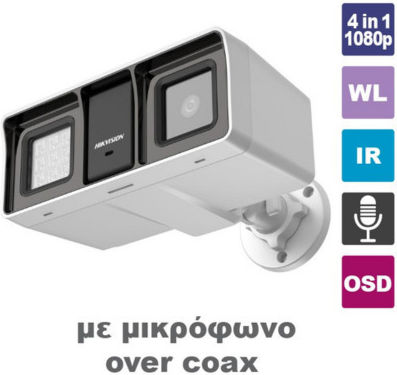 Hikvision DS-2CE18D0T-LFS CCTV Überwachungskamera Full HD 1080p Wasserdicht mit Mikrofon und Objektiv 2.8mm