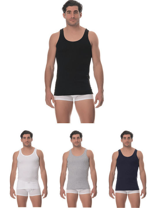 Lido Underwear Herren Unterhemden Μαυρο/λευκο/μ...