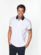 Pique Polo Short Sleeve Blouse White