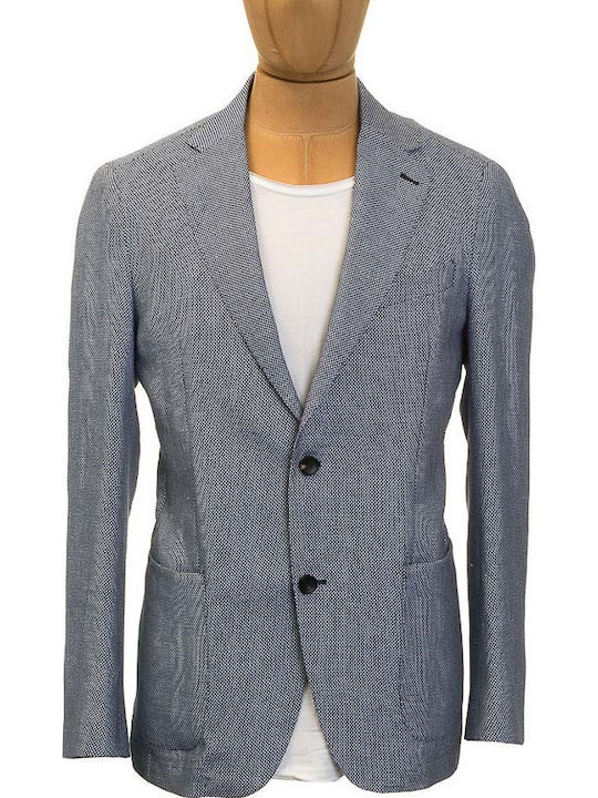 Men's Summer Suit Jacket Slim Fit Light Blue