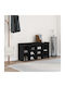 Entry Furniture with Shoe Rack & Bench Black Oak 100x30x48cm