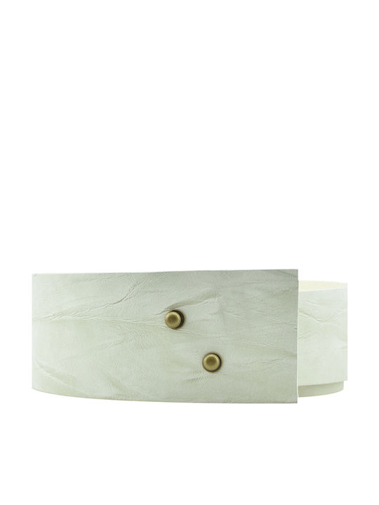 Lotus Eaters Wide Leather Women's Belt White