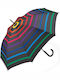 Happy Rain Automatic Umbrella with Walking Stick Black