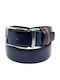 Men's Belt from Artificial Leather Double Sided Blue