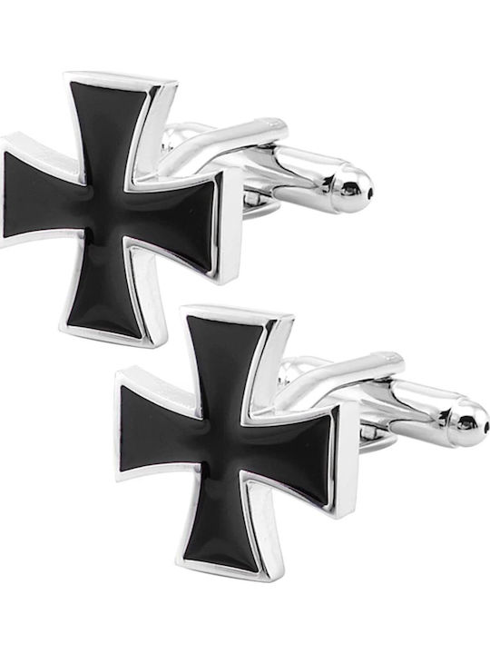 Men's Cufflinks from Steel in Black Color