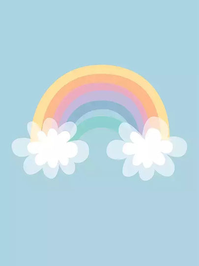 Kids Framed Wall Painting Rainbow 30x40cm