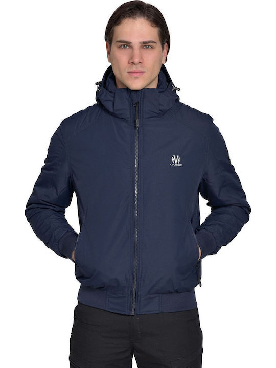 Winter Jacket Bomber Windproof Dark blue.