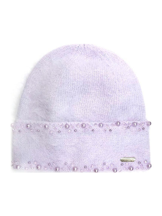 Beanie Beanie Knitted in Lilac color