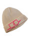 Beanie Beanie with Rib Knit in Beige color
