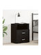 Nachttisch Black oak 50x32x60cm