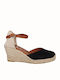 1731 Vitelo Women's Leather Platform Espadrilles Black