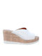 Women's Leather Platform Shoes White