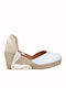 Damenplattformen im Espadrilles-Stil Weiß