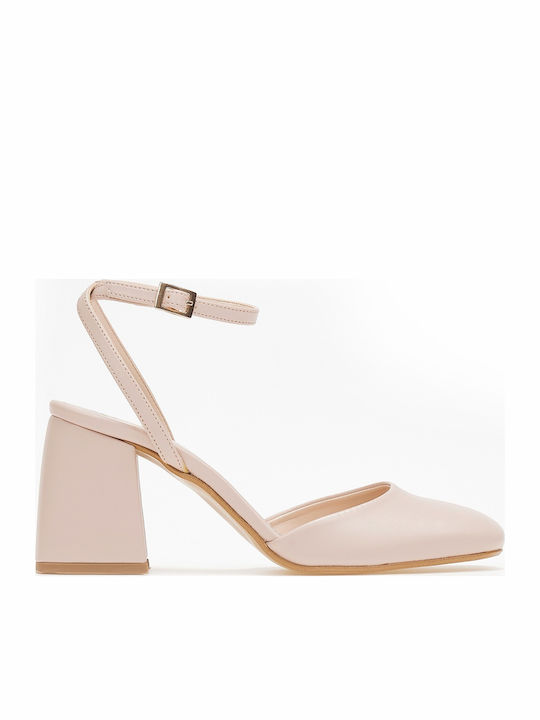 Beige Heels with Strap