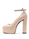 Leather High Heel Pumps Women  Pumps mit Riemchen Schwarz