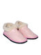 -women's Closed Leather Women's Slippers Pink