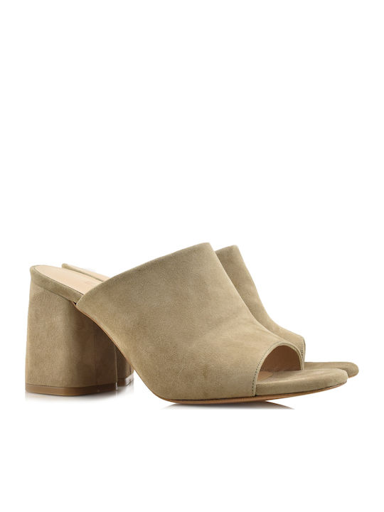 Red Dot Dot Shoes Leder Mules Beige 7032