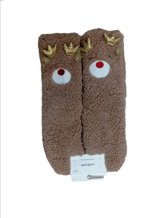 Noidinotte Дамски Коледни Чорапи Beige 1Пакет