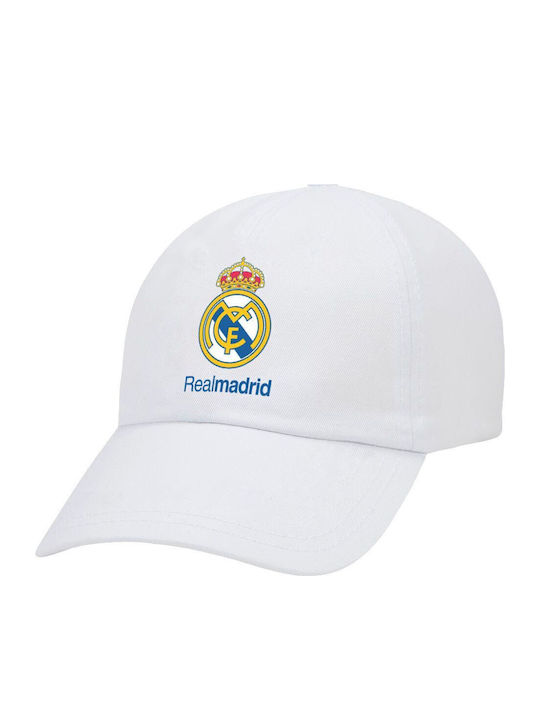 Real Madrid CF Adult Baseball Cap White 5-Panel Polyester Adult Unisex One Size