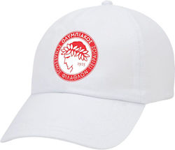 Olympiacos Adult Baseball Cap White 5-Panel Polyester Unisex One Size