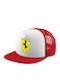 Ferrari Καπέλο Ενηλίκων Soft Trucker Δίχτυ Red White Polyester Ενηλικων Unisex One Size