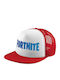 Fortnite Bus Καπέλο Ενηλίκων Soft Trucker Δίχτυ Red White Polyester Ενηλικων Unisex One Size