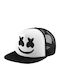 Marshmello Erwachsenen-Hut Weicher Trucker-Mesh Schwarz Weiß Polyester Erwachsene Unisex Einheitsgröße