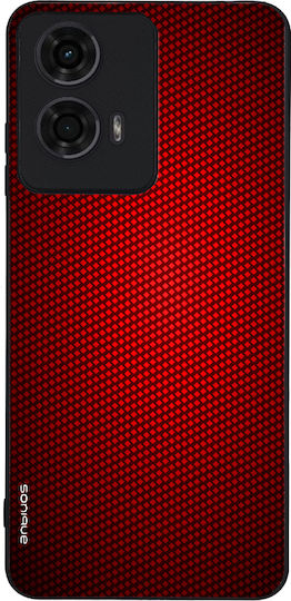 Husă Sonique Carbon Series pentru Motorola Moto G04 4G Moto G04s 4G Moto G24 4G Moto E14 4G Roșu