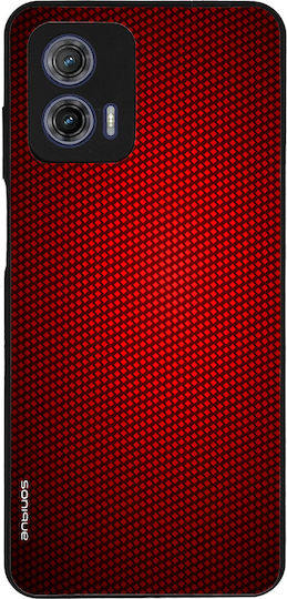 Sonique Carbon Series Case for Motorola Moto G73 5G Red