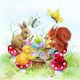 Decoupage Serviette 1 Stk. Ostermalerei