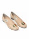 Anatomic Patent Leather Ballerinas Beige