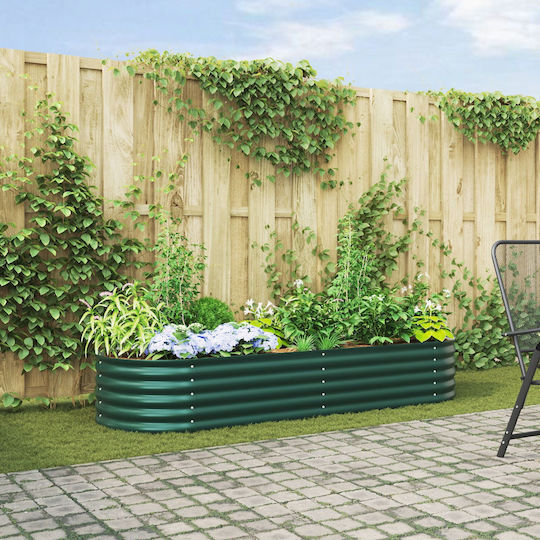 vidaXL Pot Metallic Green 240x80x44cm.