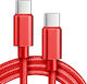 Panora Braided USB 2.0 Cable USB-C male - USB-C 66W Κόκκινο 1m 14246