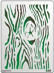 Stencil 3D Wooden Effect 15x20cm Pentacollection