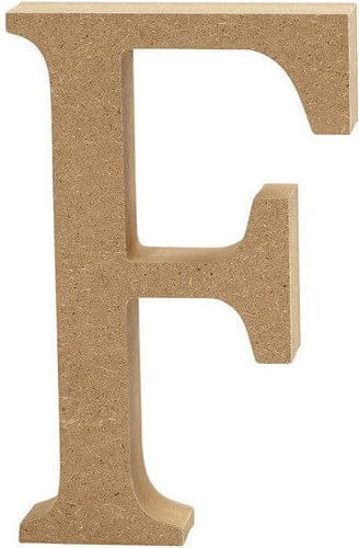 MDF-Buchstabe 13cm Dicke 2cm F