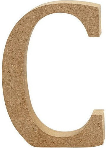 MDF-Buchstabe 13cm Dicke 2cm C