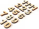 Wooden Numbers 1.5cm Set of 15 Pieces