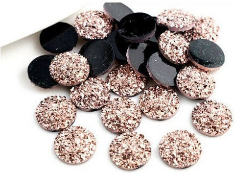 Resin Cameo Rose Gold 12mm 12 Τεμ
