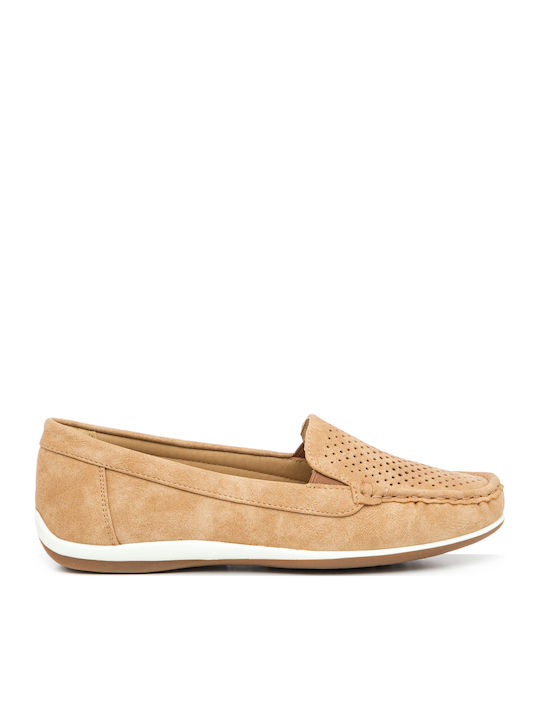 Ermioni Women's Moccasins in Beige Color
