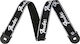 Fender Quick Grip Locking End Schwarz Weiß Laufendes Logo 5 cm Gitarren-Bassgurt