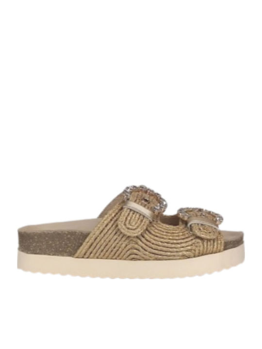 Women's Flat Sandals Beige