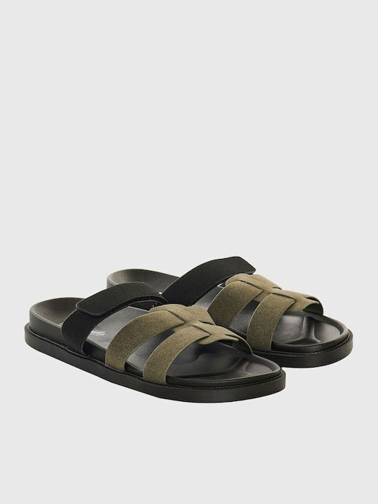 Funky Buddha Women's Flat Sandals in Khaki Color