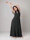 Summer Maxi Dress for Wedding and Christening Black