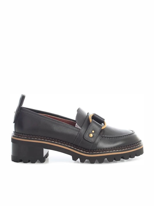 See By Chloé Leather Women's Moccasins in Black Color