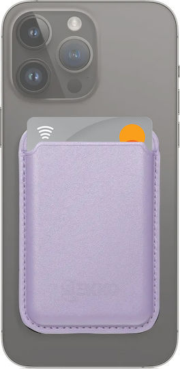 Husă Magnetic Card Wallet Compatibilă Magsafe Piele Universală iPhone 12 iPhone 13 iPhone 14 Gekko Walletmag Violet Cer Închis
