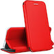 Flip Case Honor X8 Book Type Eco-leather Elegance Magnetic Card Pocket Video Stand Red