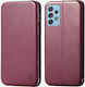 Wallet Silicon / Piele artificială Burgundy (Galaxy A32 4G -> Galaxy A32 4G)