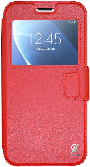 Book Δερματίνης / Σιλικόνης Κόκκινο (Huawei P Smart)
